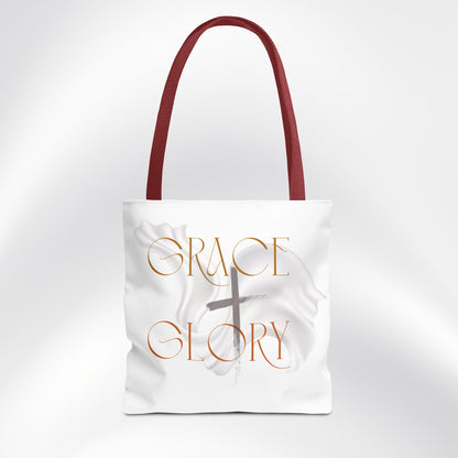 Grace + Glory Tote Bag - Signature Collection, Timeless, Faith-Inspired Tote Bag - Gift Idea for Him and Her - Events, Conferences, Holidays, Birthdays and Everyday