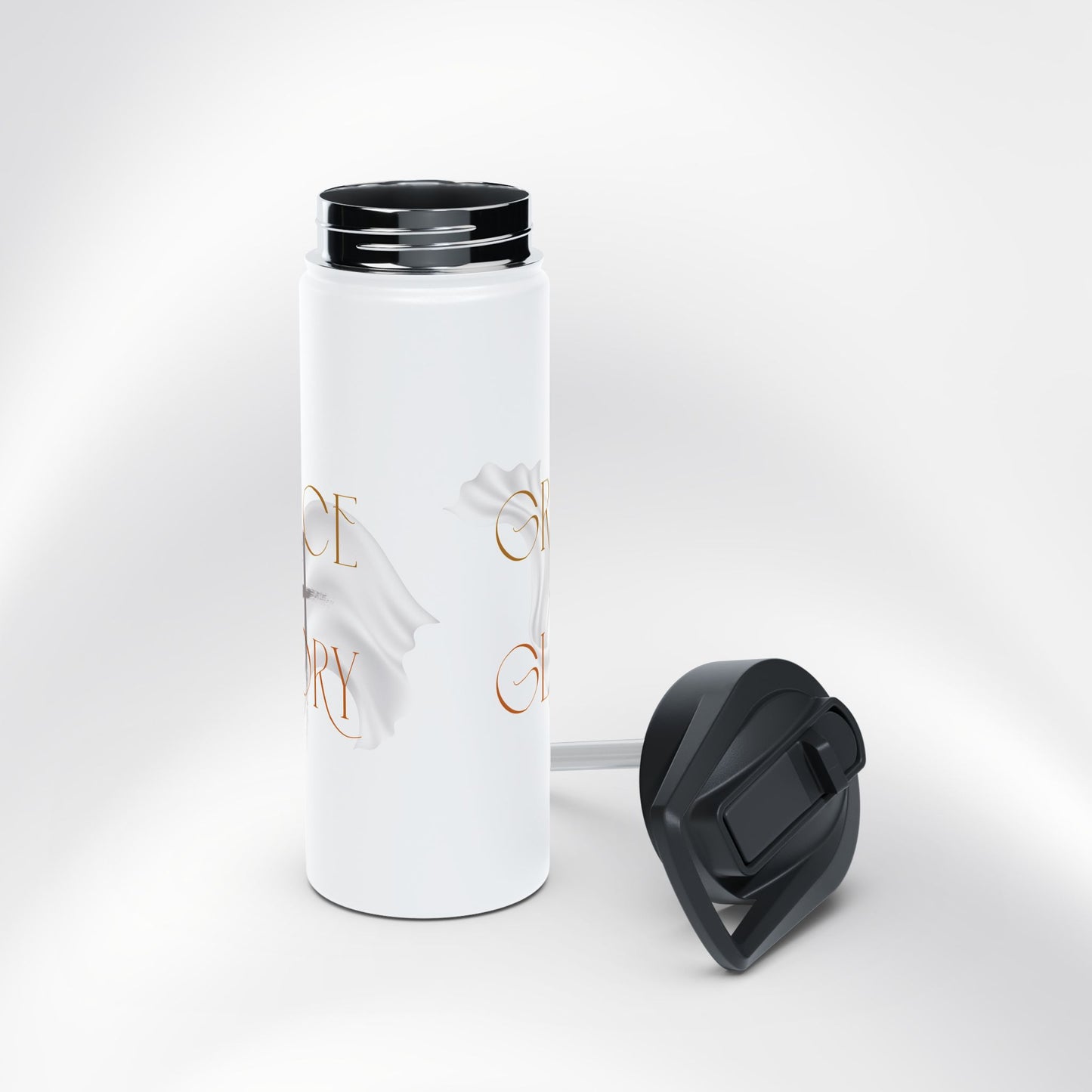 Grace + Glory Stainless Steel Water Bottle - Signature Collection