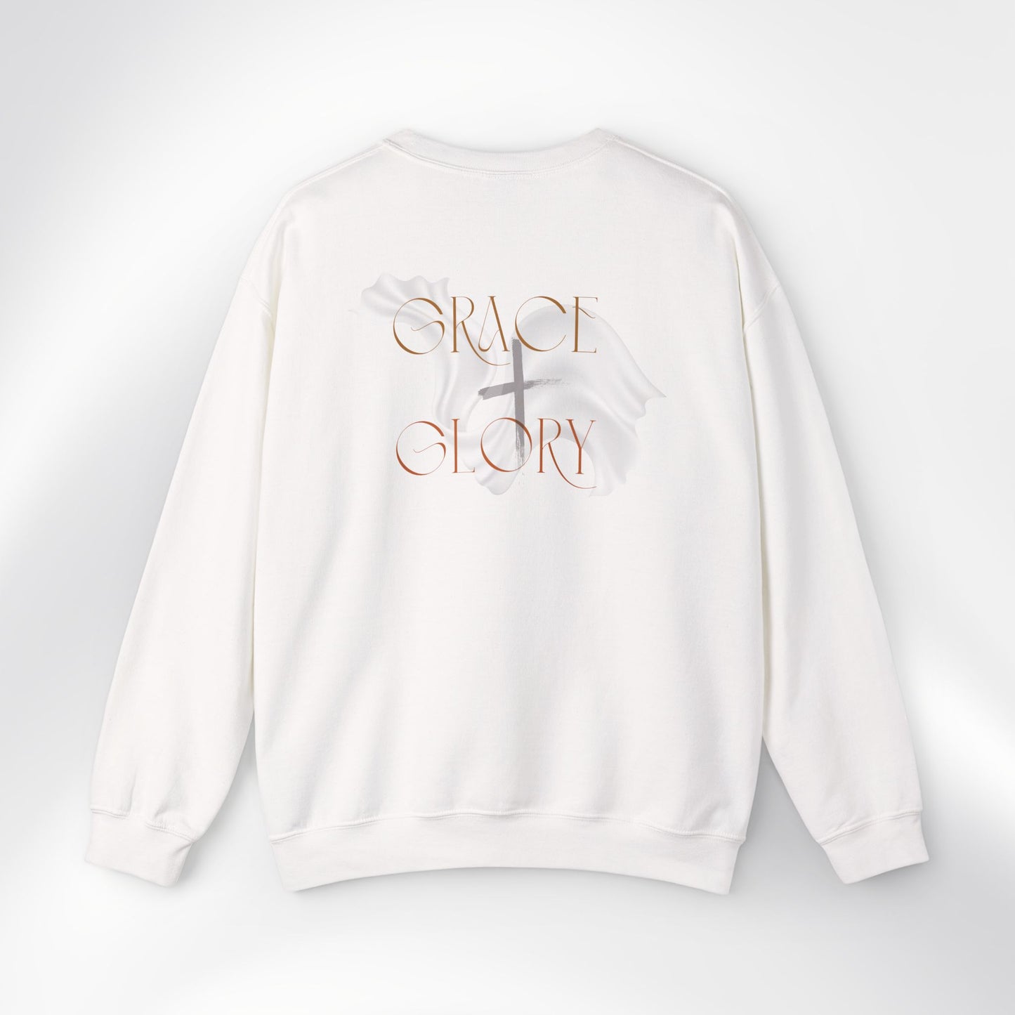 Grace + Glory Unisex Crewneck Sweatshirt - Signature Collection, Faith-Inspired, Casual and Cozy Christian Apparel