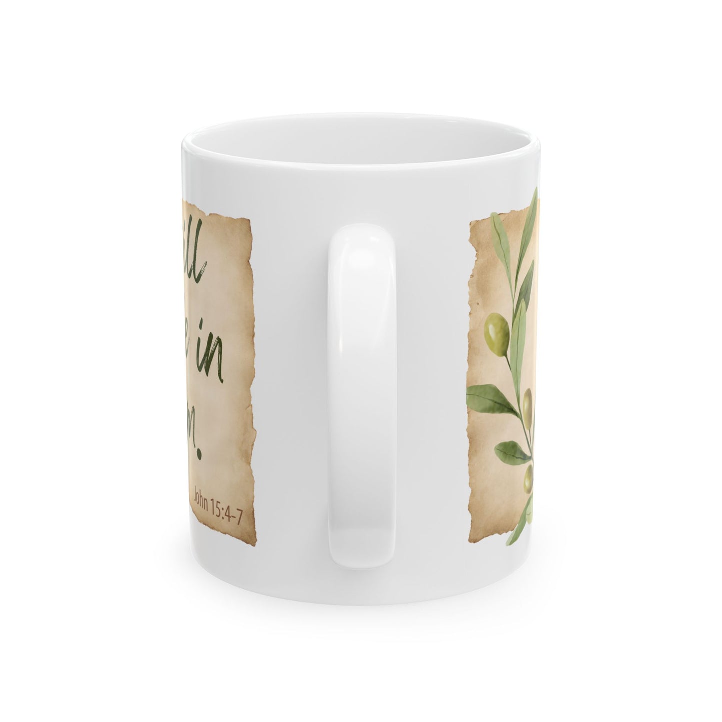 John 15:4-7 "Abide in Me" Coffee Cup