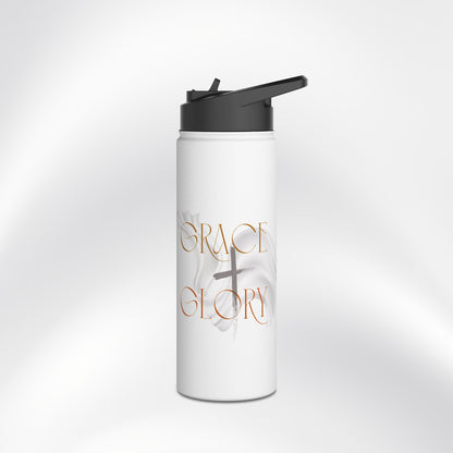 Grace + Glory Stainless Steel Water Bottle - Signature Collection
