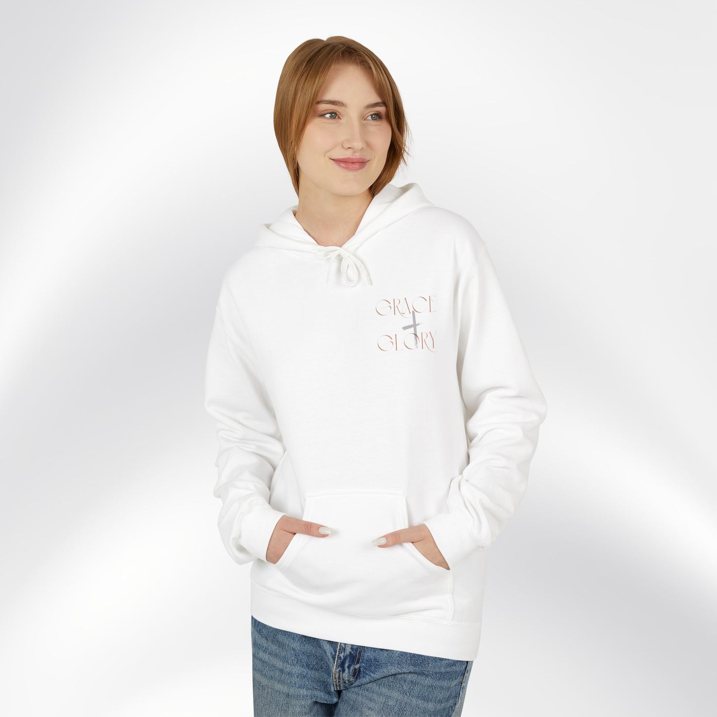 Grace + Glory Unisex Midweight Softstyle Fleece Hoodie - Signature Collection, Cozy Faith-Based Apparel
