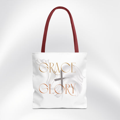 Grace + Glory Tote Bag - Signature Collection, Timeless, Faith-Inspired Tote Bag - Gift Idea for Him and Her - Events, Conferences, Holidays, Birthdays and Everyday