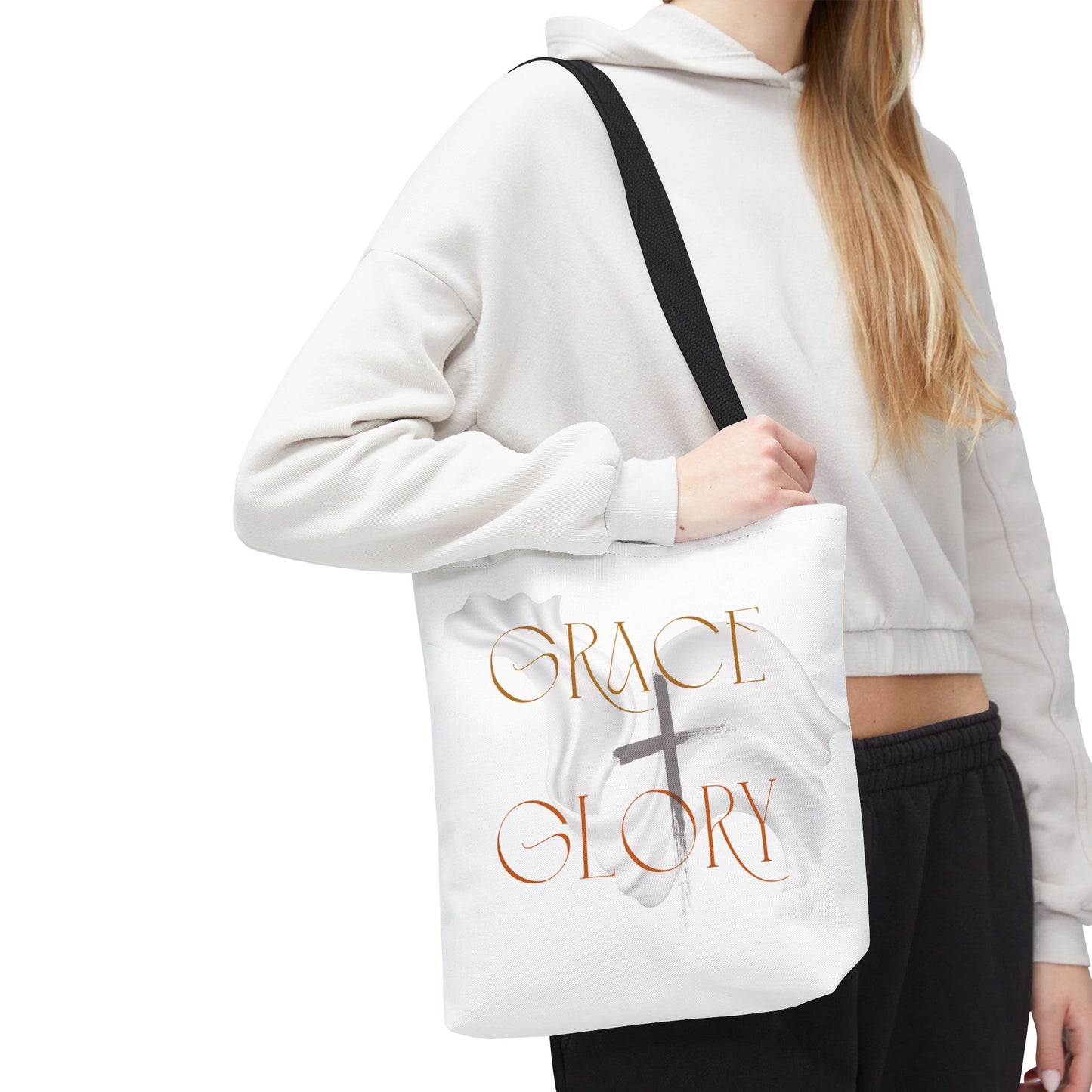 Grace + Glory Tote Bag - Signature Collection, Timeless, Faith-Inspired Tote Bag - Gift Idea for Him and Her - Events, Conferences, Holidays, Birthdays and Everyday