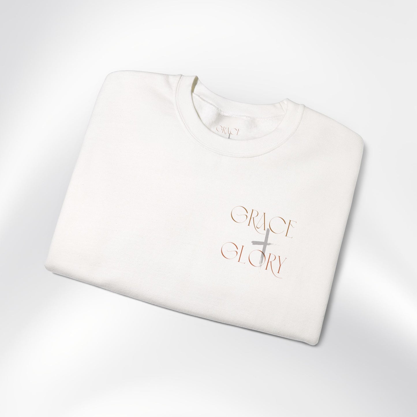 Grace + Glory Unisex Crewneck Sweatshirt - Signature Collection, Faith-Inspired, Casual and Cozy Christian Apparel