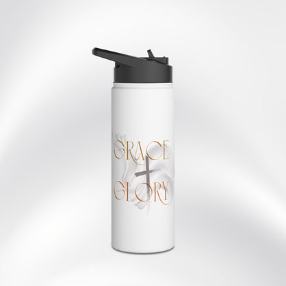 Grace + Glory Stainless Steel Water Bottle - Signature Collection
