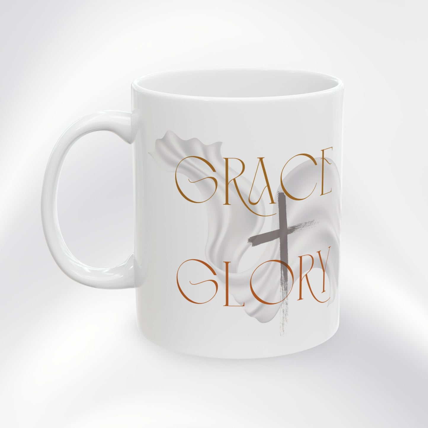Grace + Glory Ceramic Mug - Signature Collection, Inspirational Coffee Cup, Faith-Based Drinkware