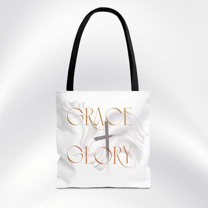 Grace + Glory Tote Bag - Signature Collection, Timeless, Faith-Inspired Tote Bag - Gift Idea for Him and Her - Events, Conferences, Holidays, Birthdays and Everyday