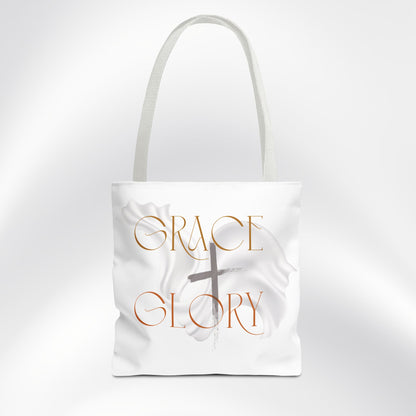Grace + Glory Tote Bag - Signature Collection, Timeless, Faith-Inspired Tote Bag - Gift Idea for Him and Her - Events, Conferences, Holidays, Birthdays and Everyday