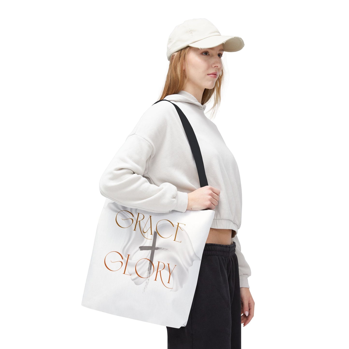 Grace + Glory Tote Bag - Signature Collection, Timeless, Faith-Inspired Tote Bag - Gift Idea for Him and Her - Events, Conferences, Holidays, Birthdays and Everyday