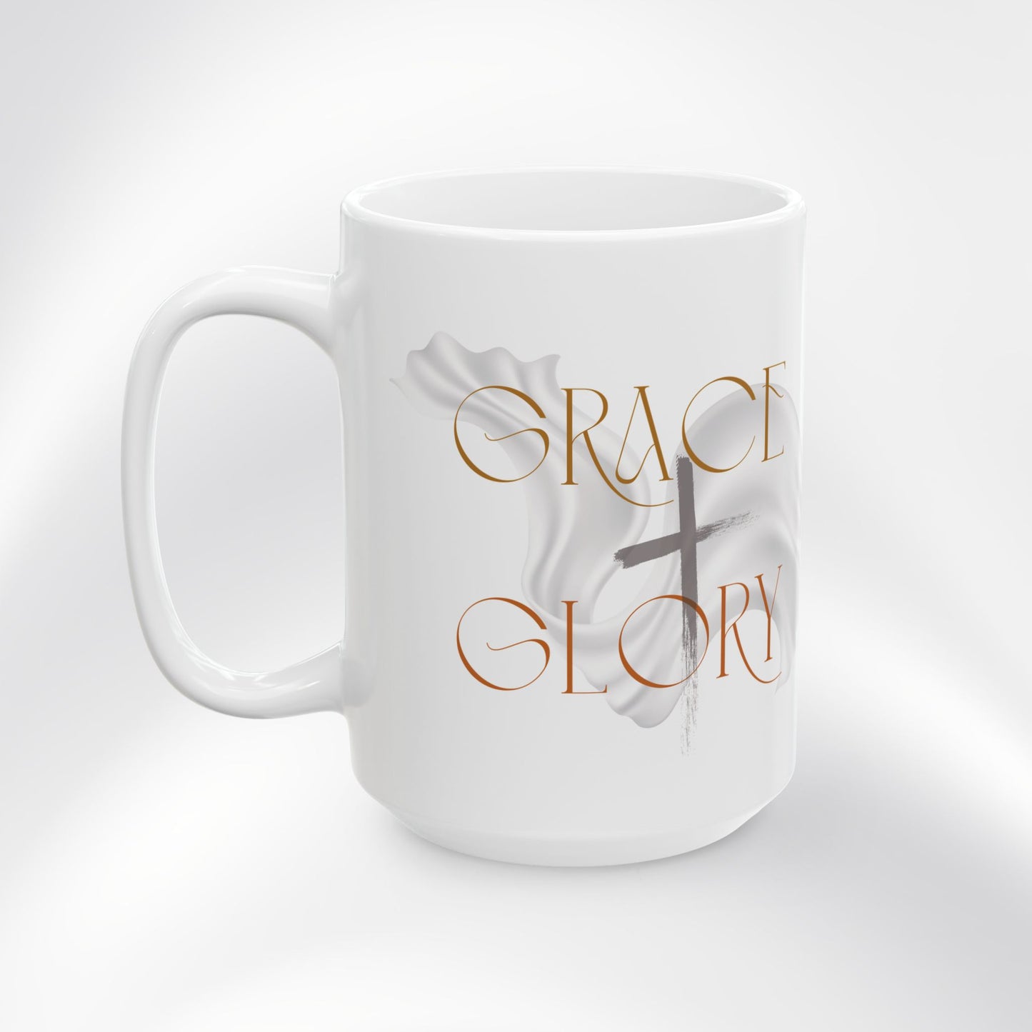 Grace + Glory Ceramic Mug - Signature Collection, Inspirational Coffee Cup, Faith-Based Drinkware