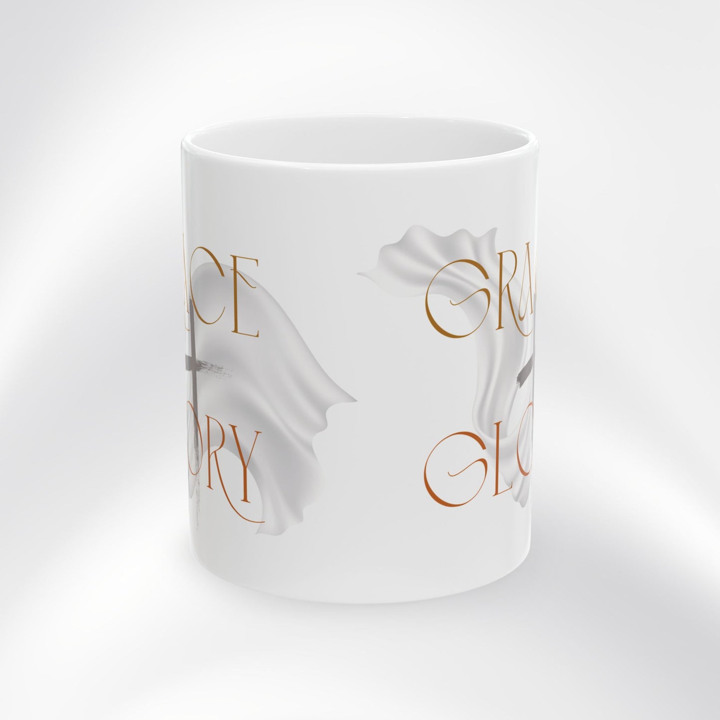 Grace + Glory Ceramic Mug - Signature Collection, Inspirational Coffee Cup, Faith-Based Drinkware