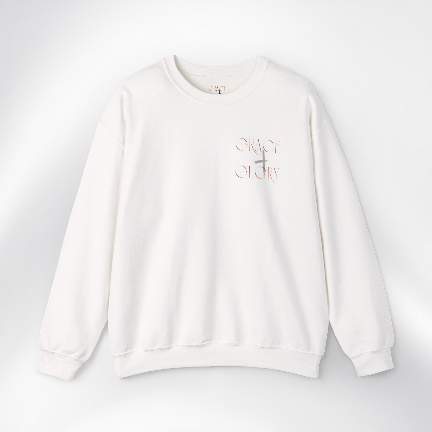Grace + Glory Unisex Crewneck Sweatshirt - Signature Collection, Faith-Inspired, Casual and Cozy Christian Apparel