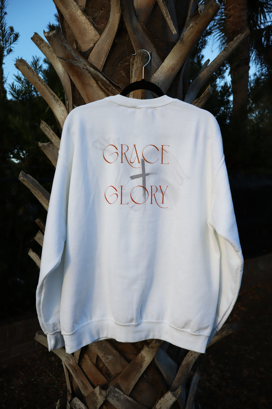 Grace + Glory Unisex Crewneck Sweatshirt - Signature Collection, Faith-Inspired, Casual and Cozy Christian Apparel