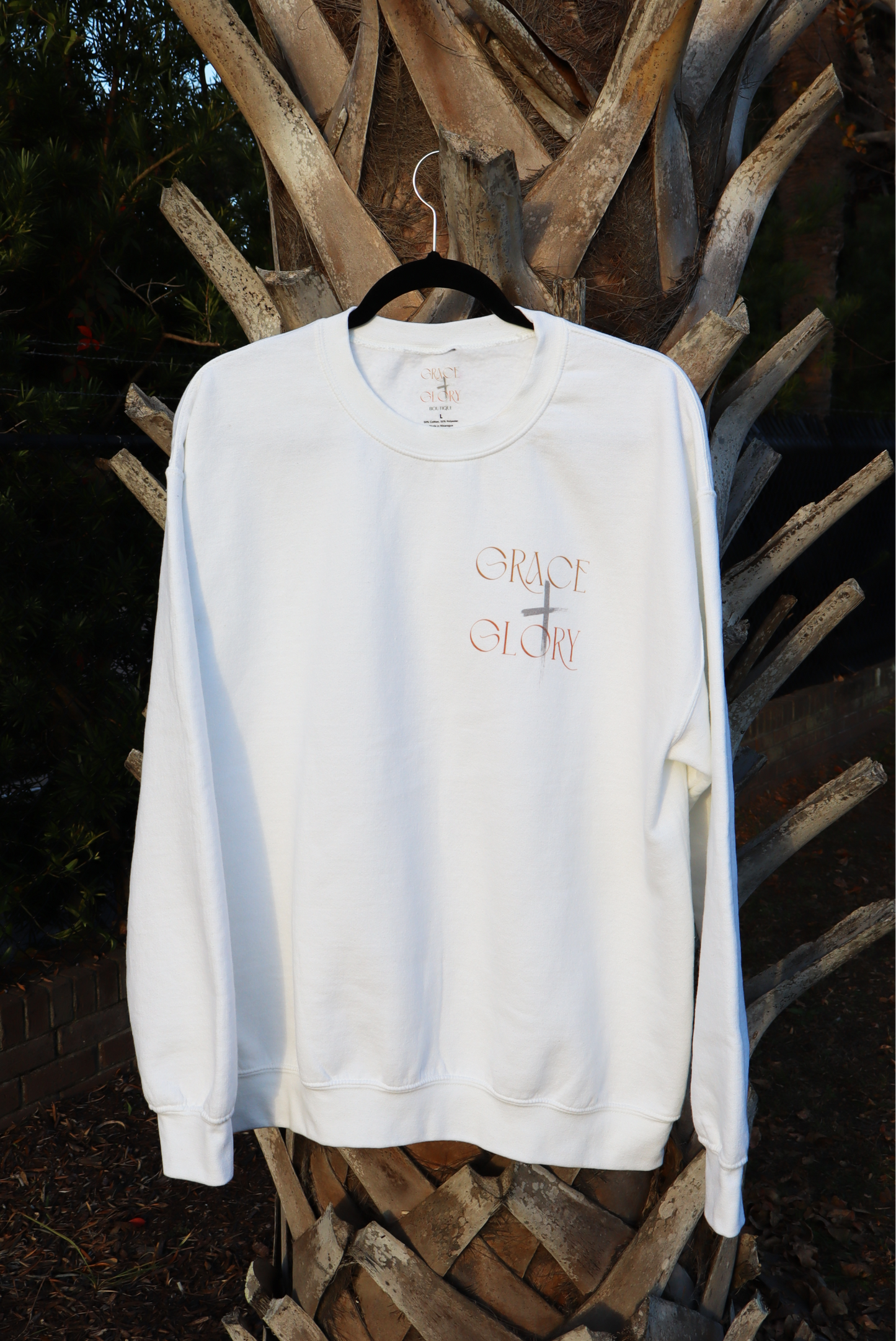 Grace + Glory Unisex Crewneck Sweatshirt - Signature Collection, Faith-Inspired, Casual and Cozy Christian Apparel