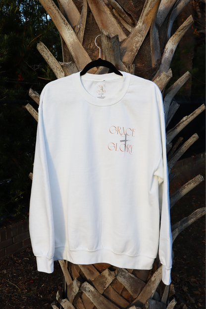 Grace + Glory Unisex Crewneck Sweatshirt - Signature Collection, Faith-Inspired, Casual and Cozy Christian Apparel